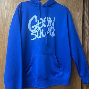 Blue Hoodie with Graphic Print